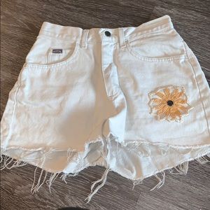 Vintage Riders Jean shorts with sunflower